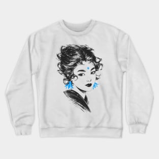 Blue Bellflowers Crewneck Sweatshirt